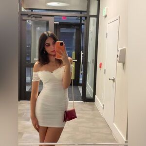 Elegant Off-Shoulder White Dress